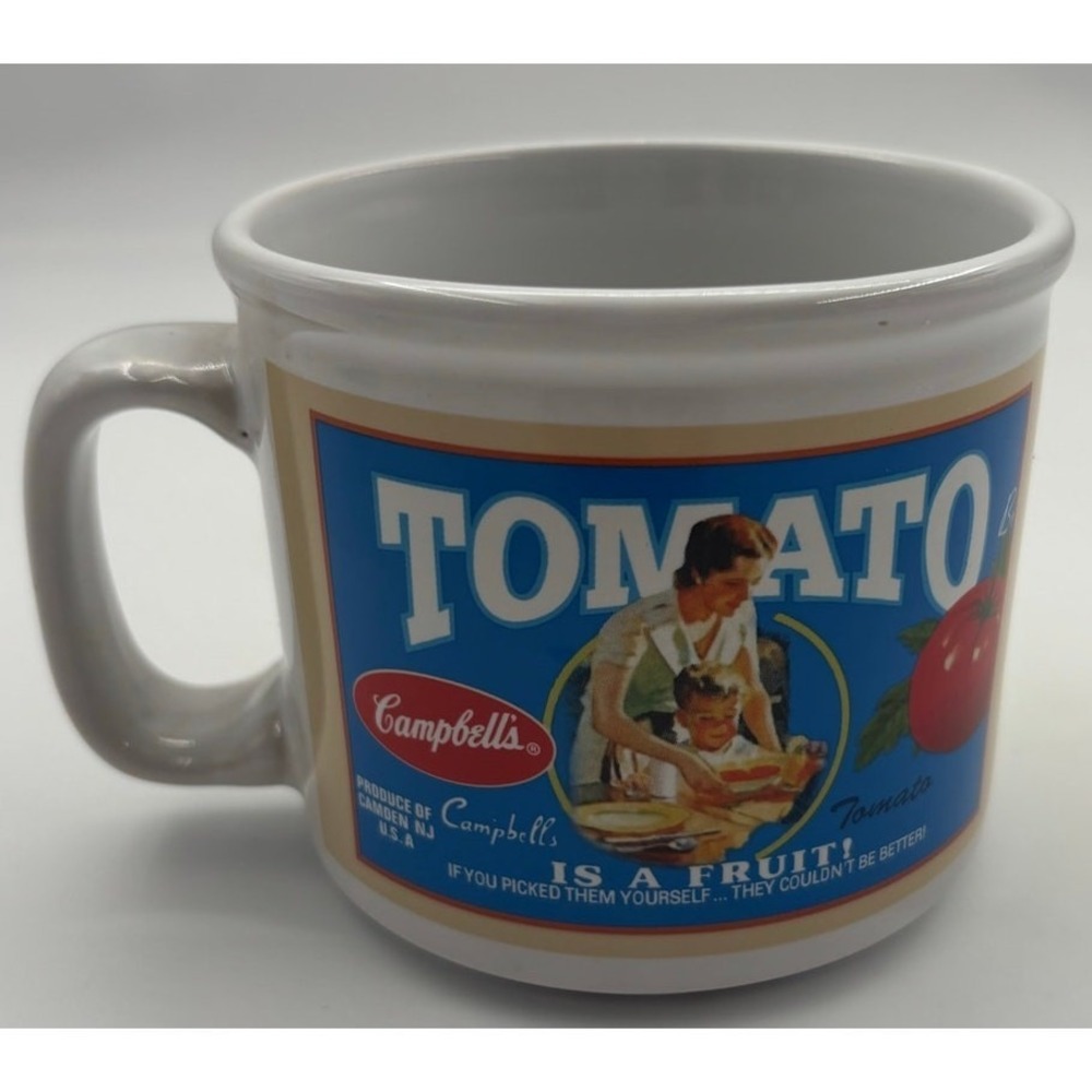 Classic Campbell's Soup/Coffee Mug "Tomato Is A Fruit!"/"100% Sunny‎ Good" 2005
